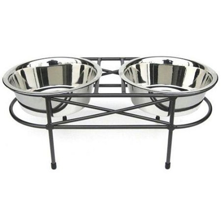PETS STOP Pets Stop RDB1-L Mesh Double Elevated Double Dog Bowl - Large RDB1-L